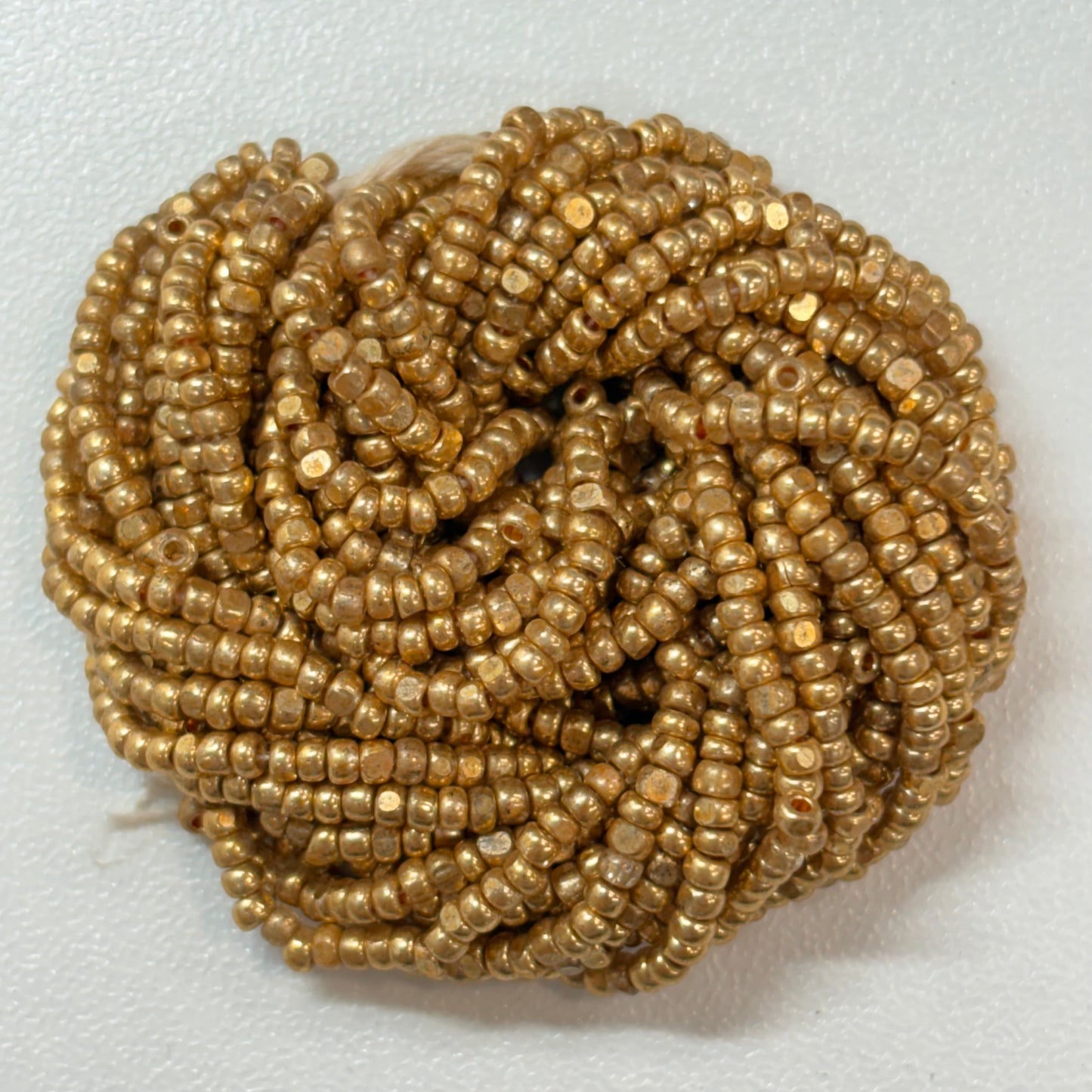 11/0 Charlotte Cut Seed Bead - Metallic Dark Gold 10g India Sheen Charlotte Cut Seedbeads