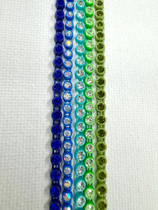 "Blueberry Bunch" 5x1yd Mixed Size Plastic Rhinestone Sundaylace Creations & Bling