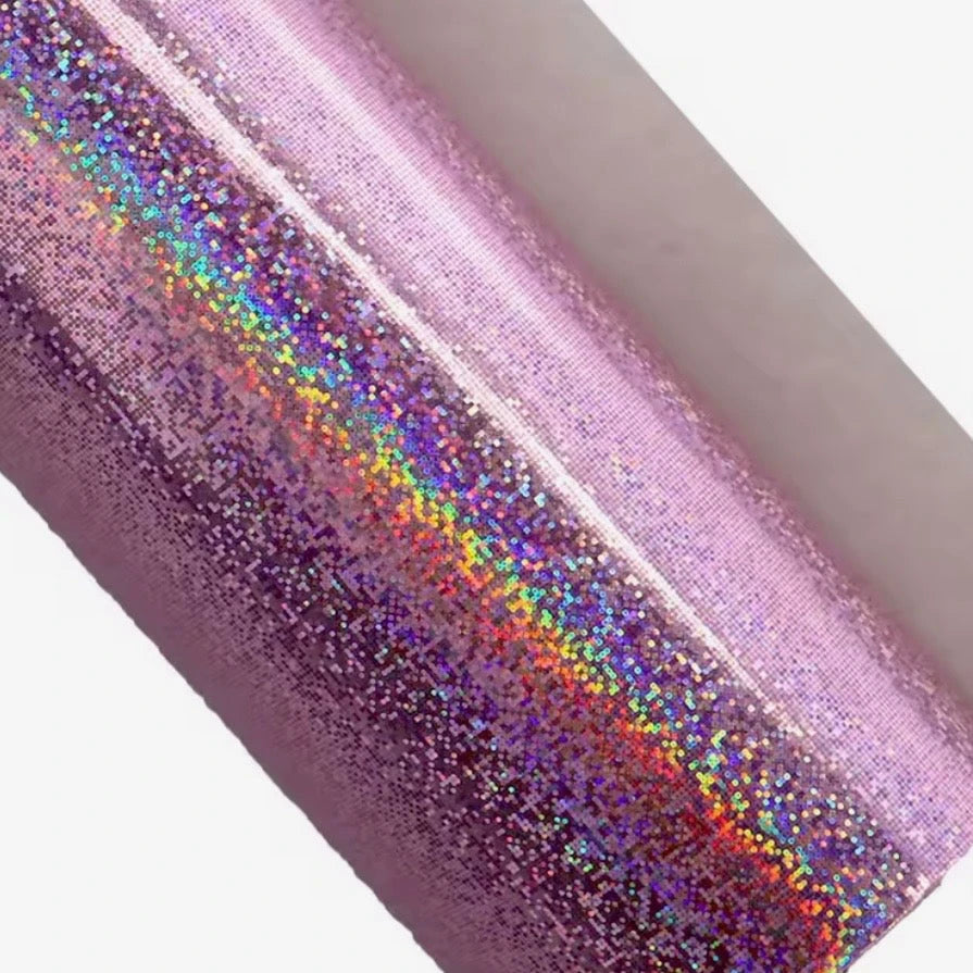 20*30cm Orchid Glitter-like Holographic Sheets, Long Leatherette Sheets Leatherette
