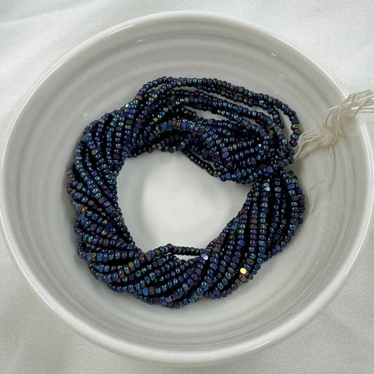 11/0 Charlotte Cut Seed Bead- Metallic Navy IRIS *10g Hank* India Sheen Charlotte Cut Seedbeads