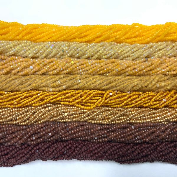 "Fallen Leaves" Autumn 8 x 11/0 Charlotte Seed Beads Set, Bundle Promotions India Sheen Charlotte Cut Seedbeads