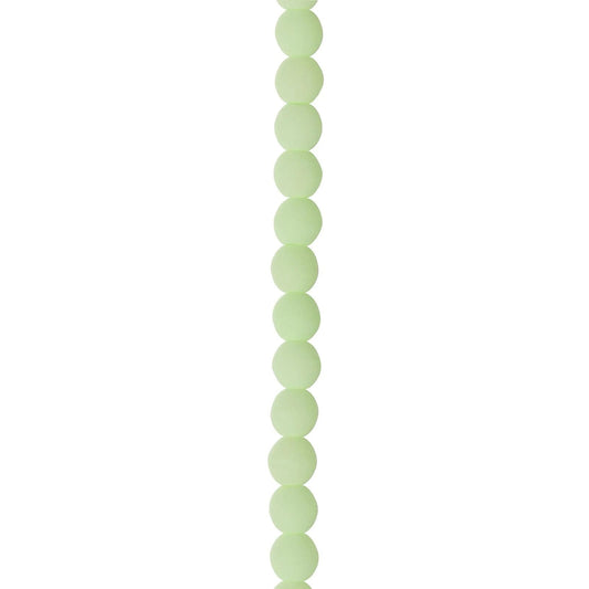 4mm Soft Lime on White Alabaster Velvet Orange (46pcs), Czech Glass Beads Strand Pearl Beads