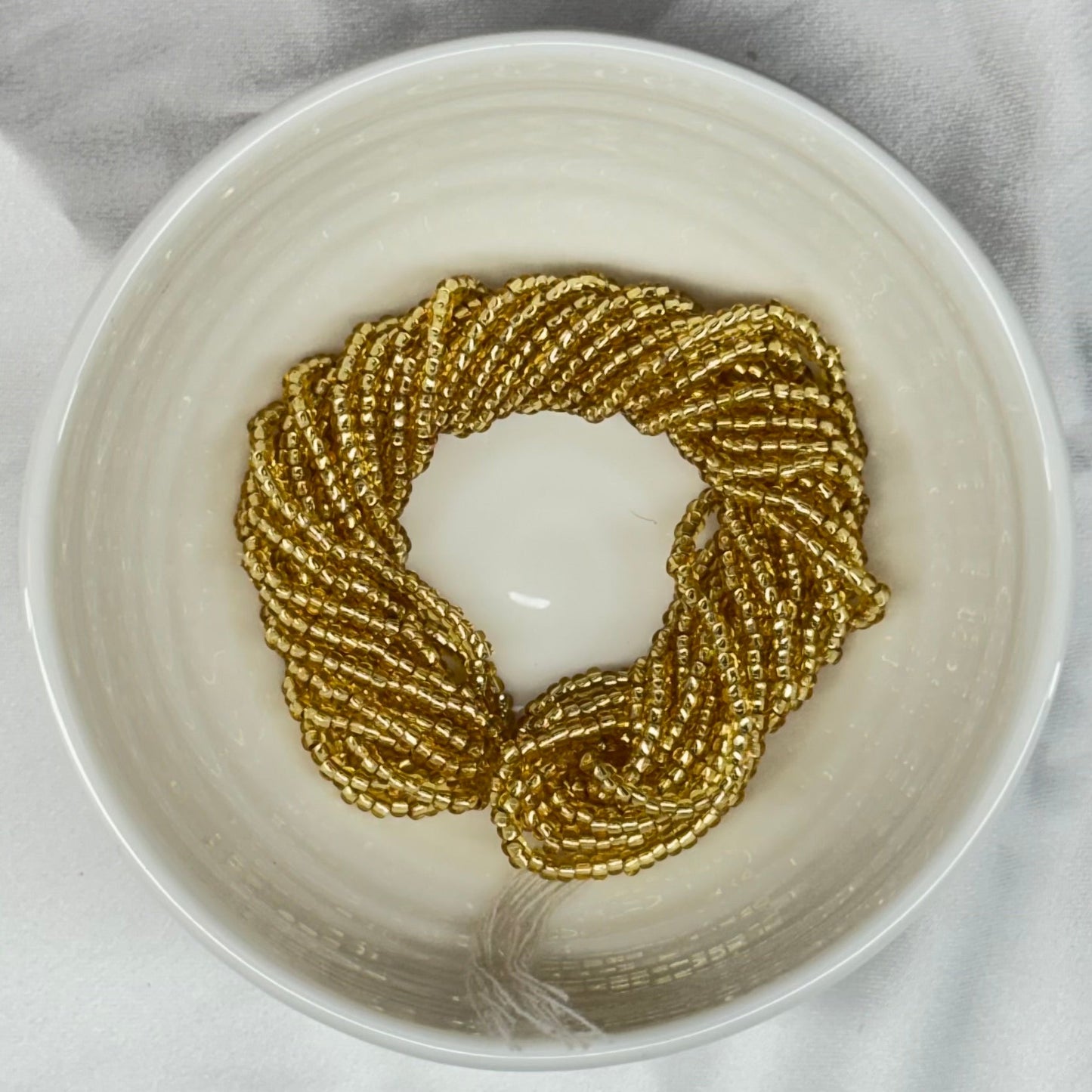 11/0 Charlotte Cut *Premium Seed Bead- Gold Silver Lined *10g Hank* India Sheen Charlotte Cut Seedbeads