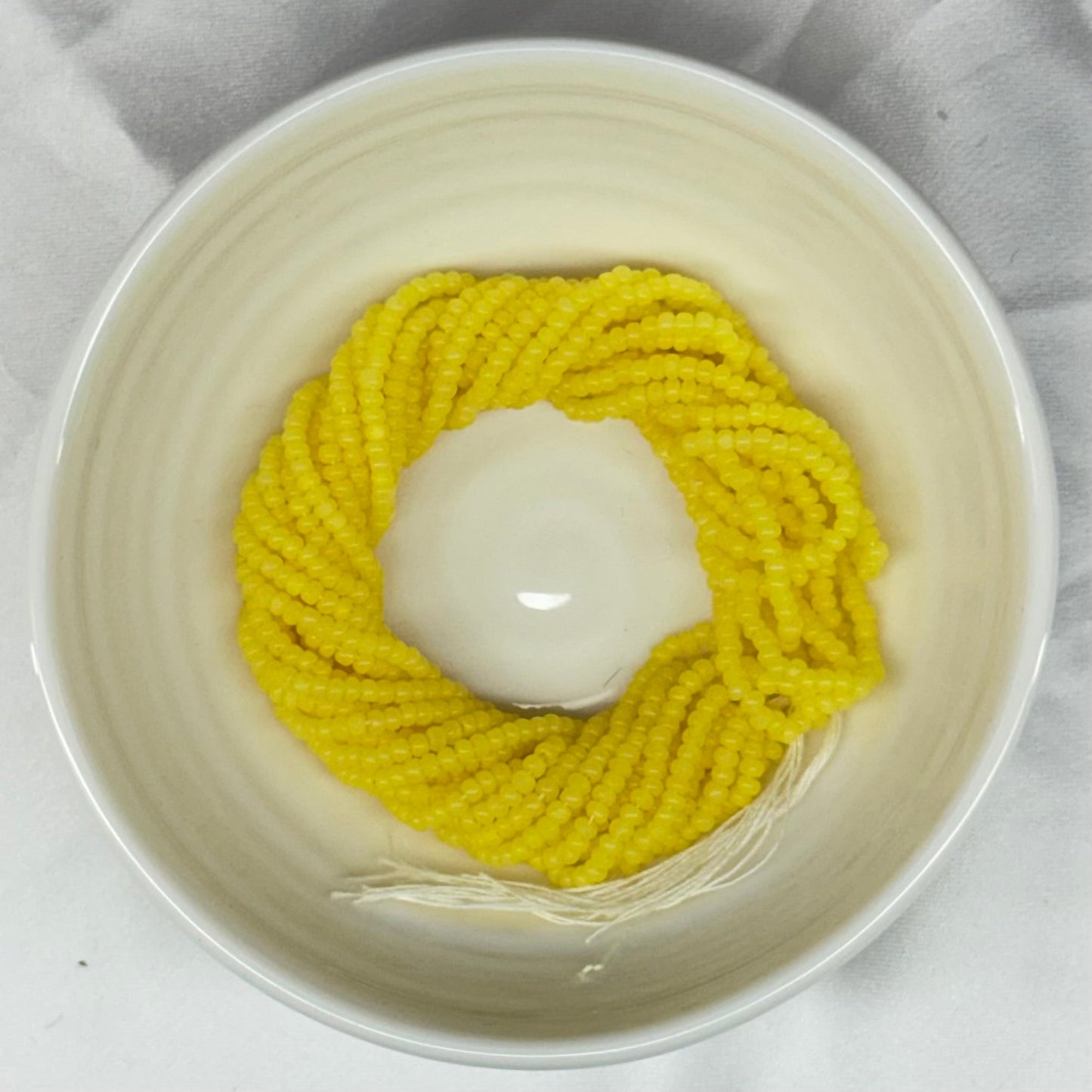 11/0 Charlotte Cut Seed Bead- Opal CORN Yellow *10g Hank* India Sheen Charlotte Cut Seedbeads