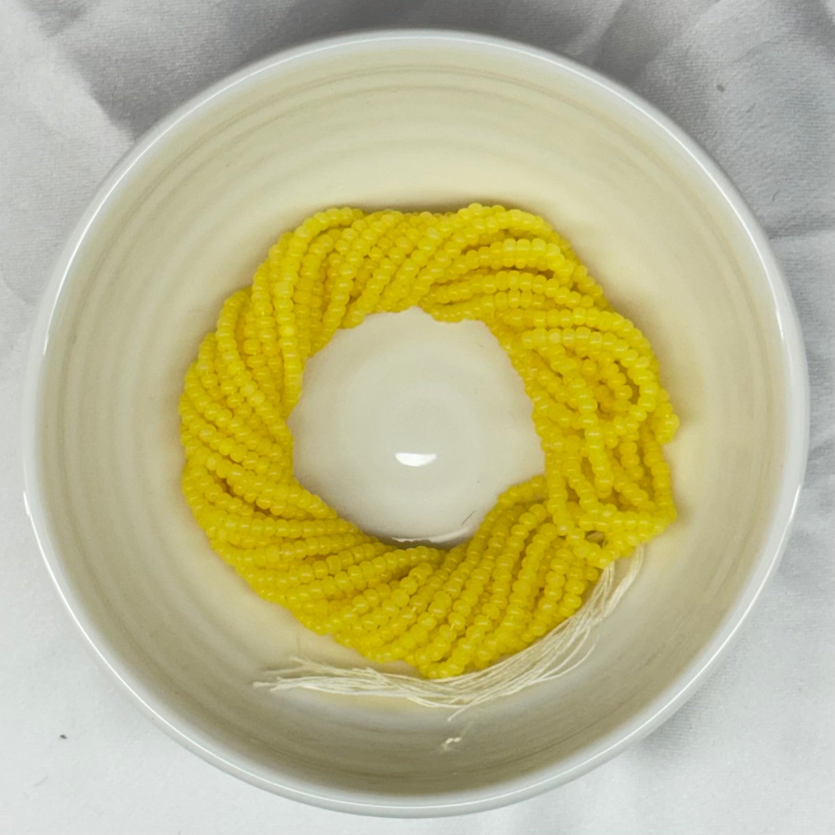 11/0 Charlotte Cut Seed Bead- Opal CORN Yellow *10g Hank* India Sheen Charlotte Cut Seedbeads