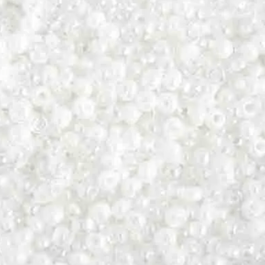 6/0 Pony Seed Beads, MIX White Opaque/Luster/Transparent 6/0 Pony Beads