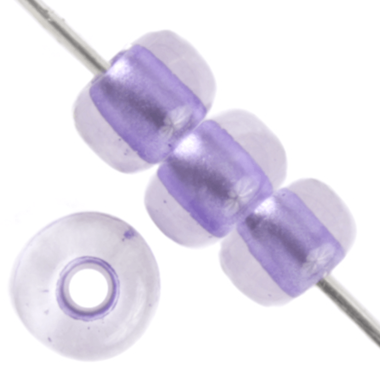 6/0 Pony Seed Beads, Purple Crystal Lined Metallic 6/0 Pony Beads