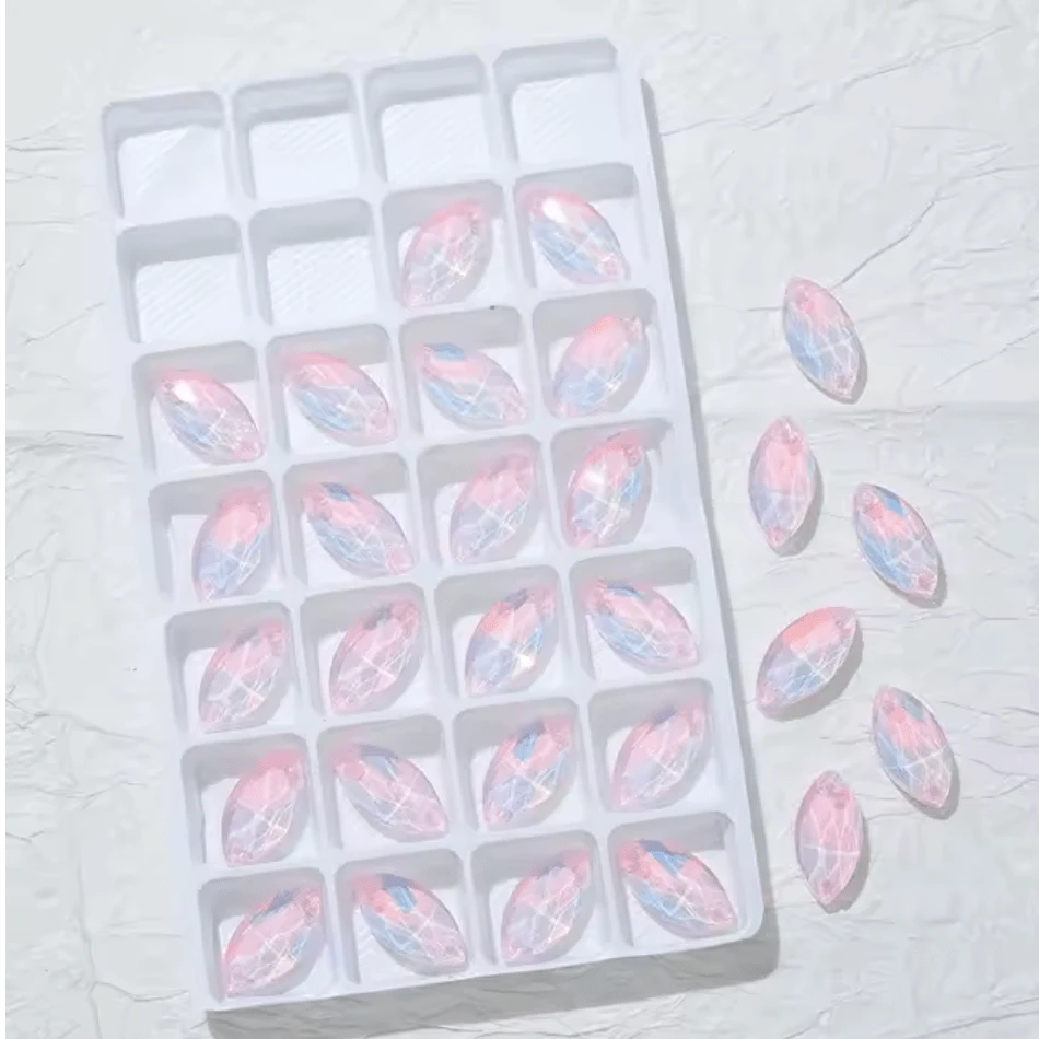 6*12mm Mocha Pink Mini Teardrop shaped, Sew on, Strass Fancy Glass Gems (Sold in Pair) Fancy Glass Gems