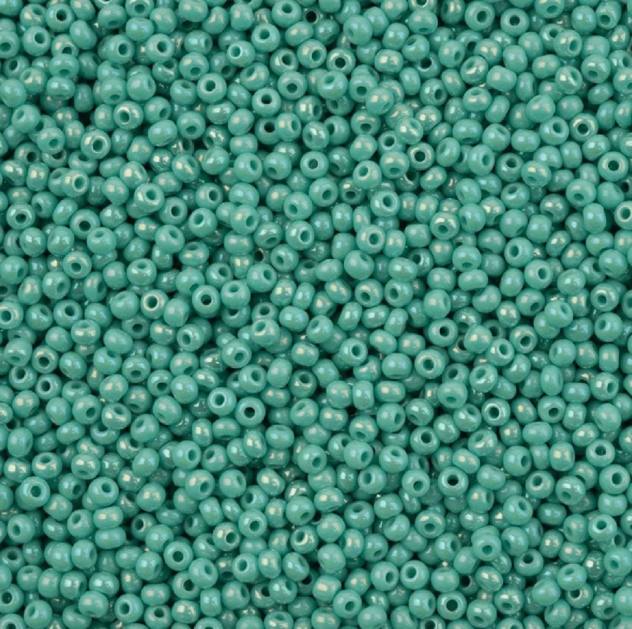 11/0 Turquoise AB Opaque, Preciosa Seed Beads * 22g Loose 11/0 Preciosa Seed Beads