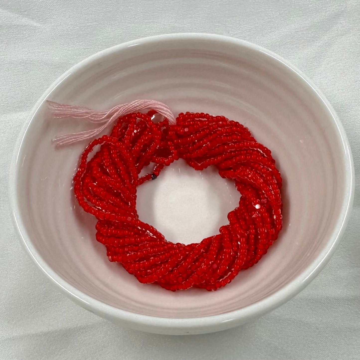 11/0 Charlotte Cut Seed Bead- Transparent Light Siam Red *10g Hank* India Sheen Charlotte Cut Seedbeads