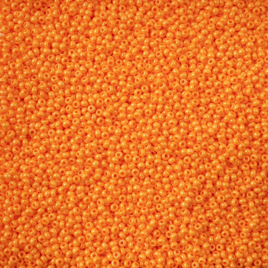 11/0 Bright Orange Chalk Sfinx Terra Dyed , Preciosa Seed Bead (22g) 11/0 Preciosa Seed Beads