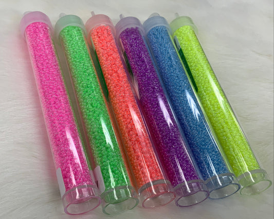 “Neon dreams” 6 x 11/0 Miyuki Seed Beads Bundle, Promotions