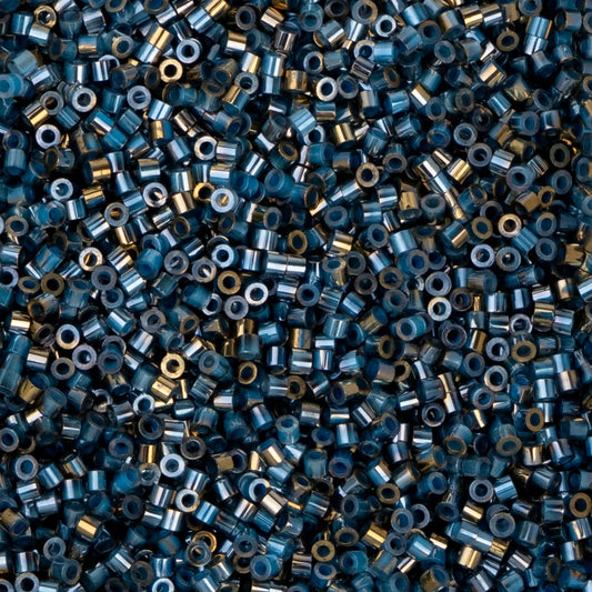 11/0 Cylin Bead – Gilded Halo Blue Flame 25g Bag Cylin