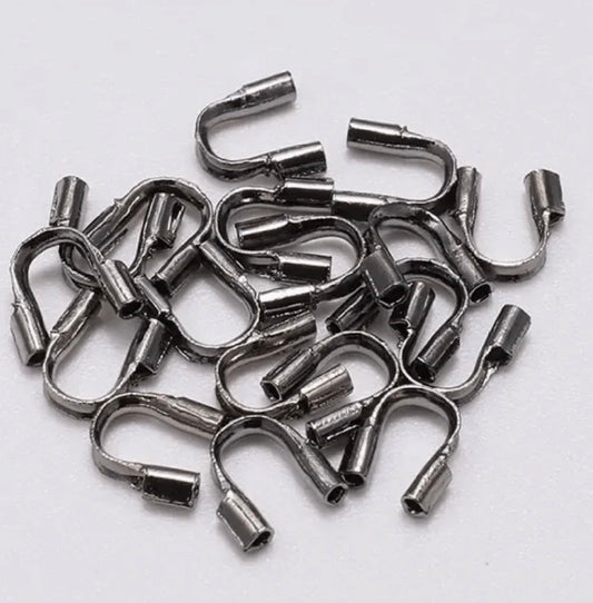 4*5mm Gunmetal Wire Guardians, Metal Findings *200pcs Sundaylace Creations & Bling