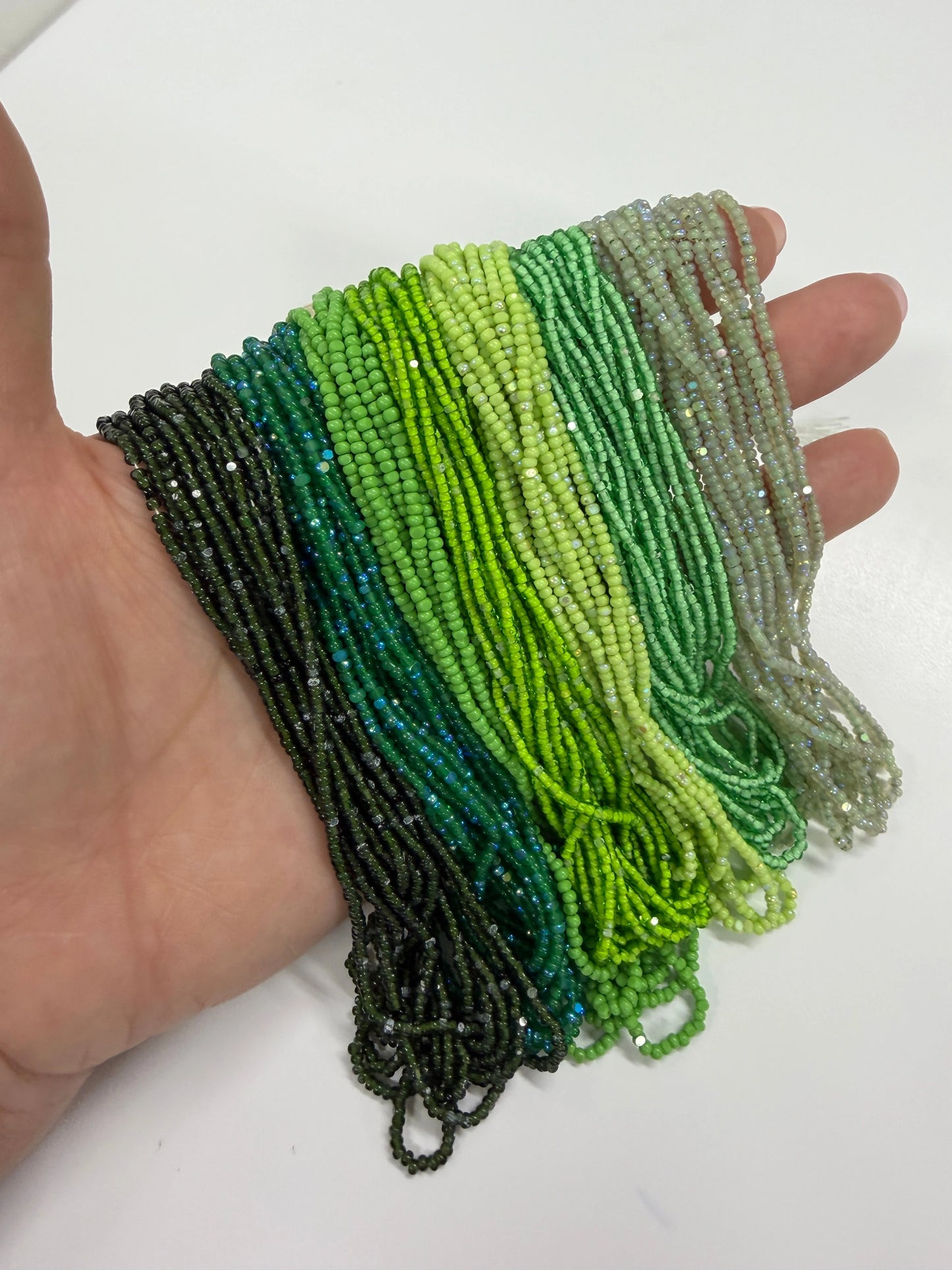 "Four Leaf Clover" 🍀 7 x 10g Charlotte Beads Bundle, Promotions India Sheen Charlotte Cut Seedbeads