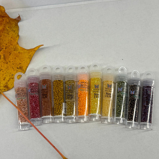 “Pumpkin Patch” 11 x Size 11/0 Delica Beads (5.2g), Promotions 11/0 Japanese Seed Beads