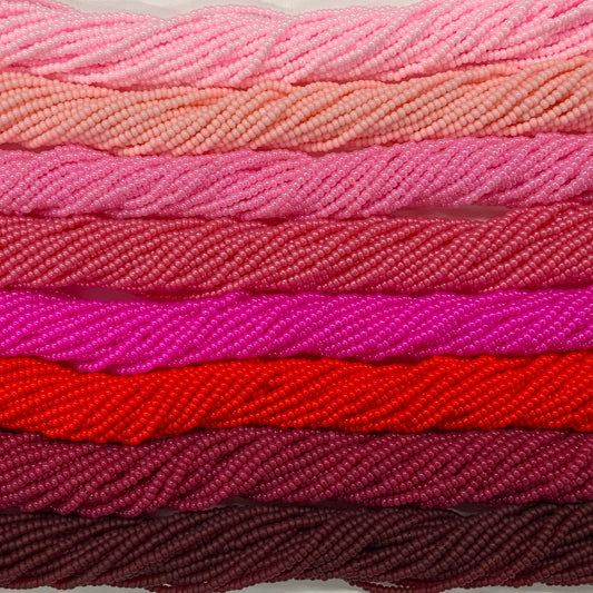 "Sweet Hearts Pink"11/0 Seed bead Set x 7 Hanks, Promotions