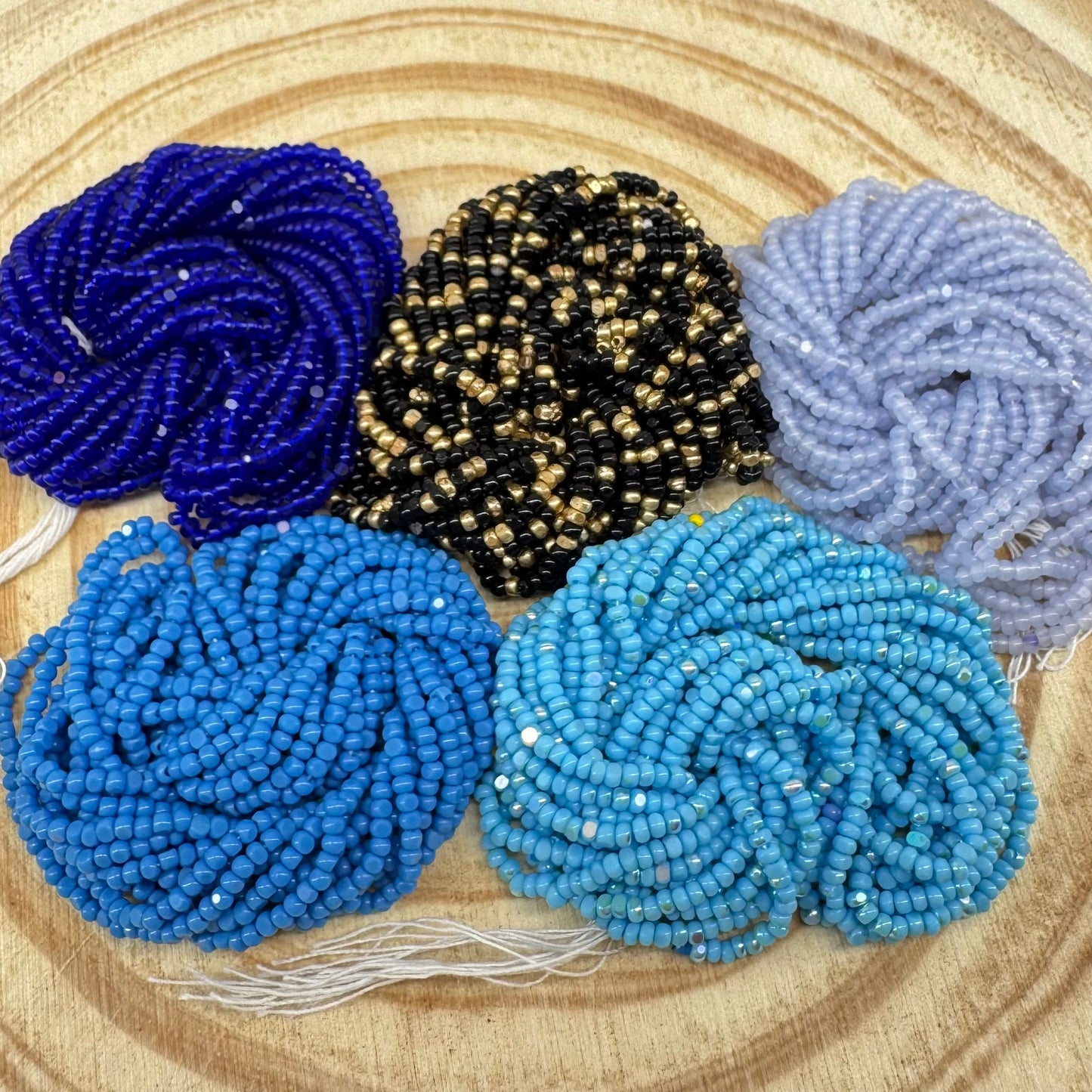 “Fine Blues” 5 - 11/0 Charlotte Cut Promotions Sundaylace Creations & Bling