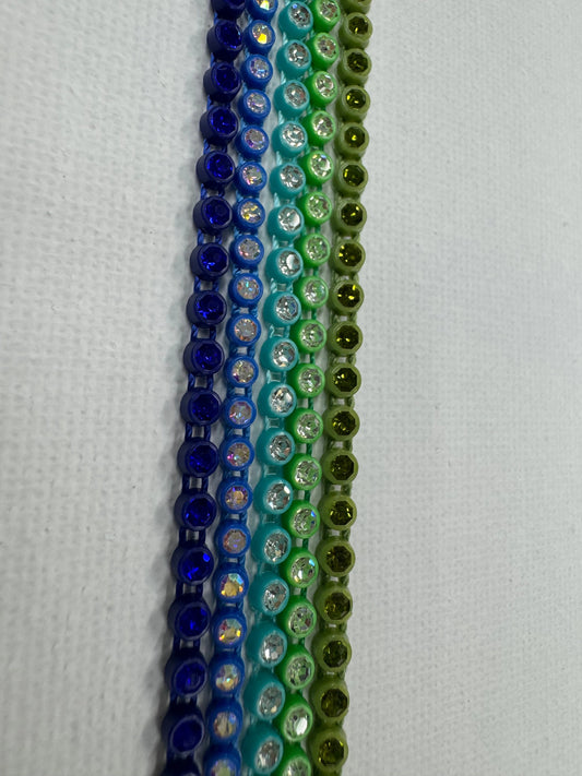 "Blueberry Bunch" 5x1yd Mixed Size Plastic Rhinestone Sundaylace Creations & Bling