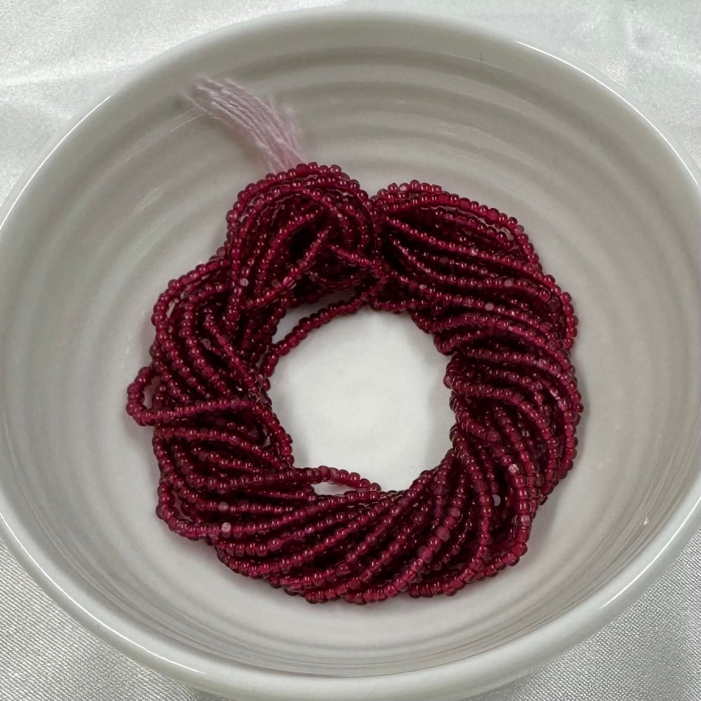 11/0 Charlotte Cut Seed Bead-  Black Diamond Neon Pink Lined *10g Hank* India Sheen Charlotte Cut Seedbeads