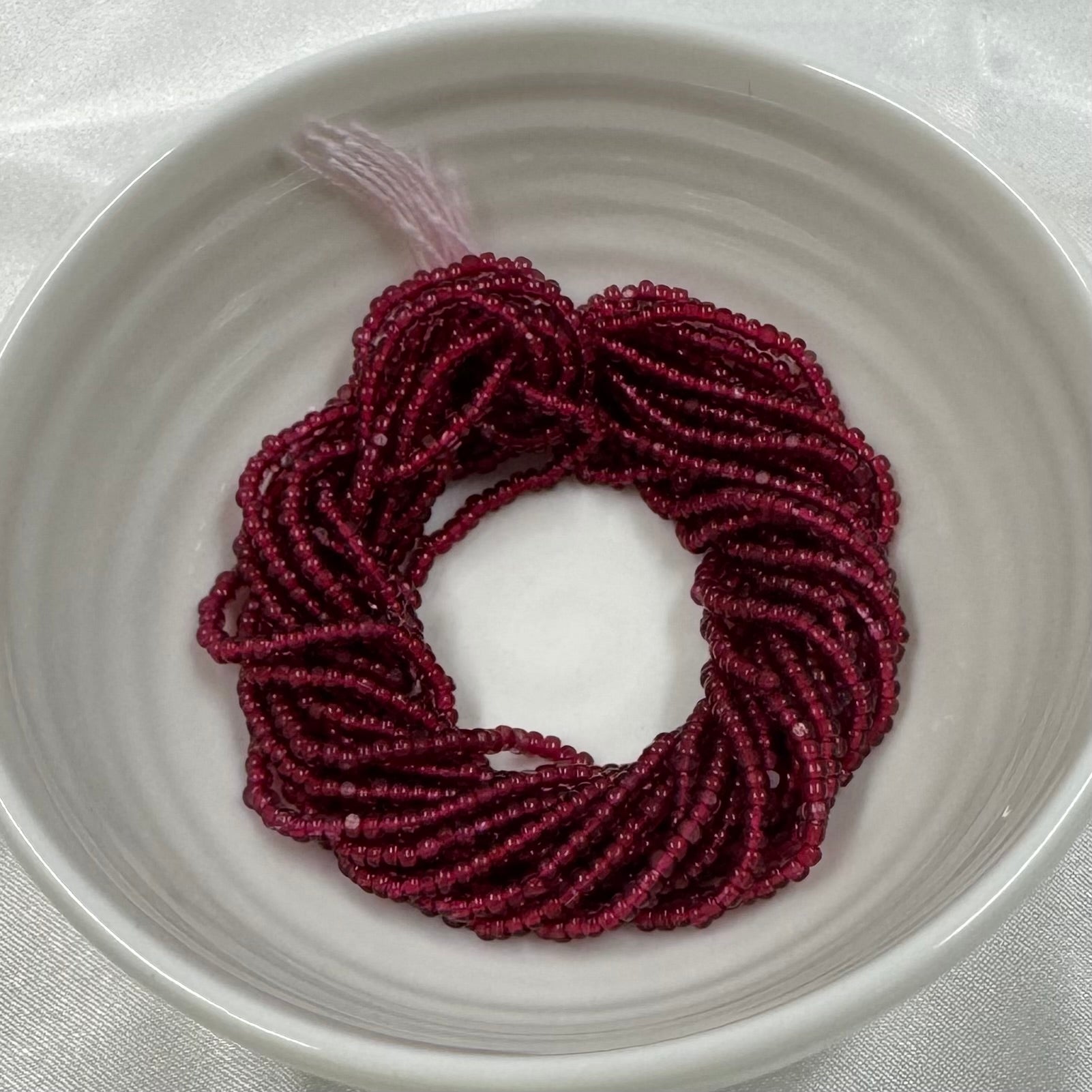 11/0 Charlotte Cut Seed Bead-  Black Diamond Neon Pink Lined *10g Hank* India Sheen Charlotte Cut Seedbeads