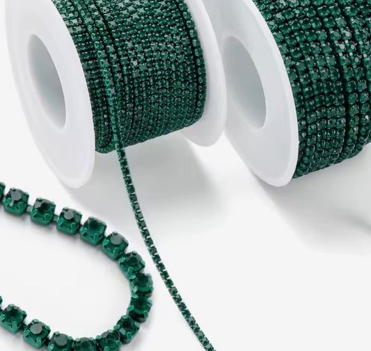 Ss6 Mocha Malachite Green (Sold In 36in) Sundaylace Creations & Bling