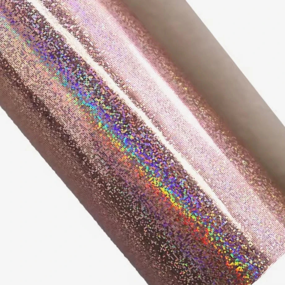 20*30cm Champagne Glitter-like Holographic Sheets, Long Leatherette Sheets Leatherette