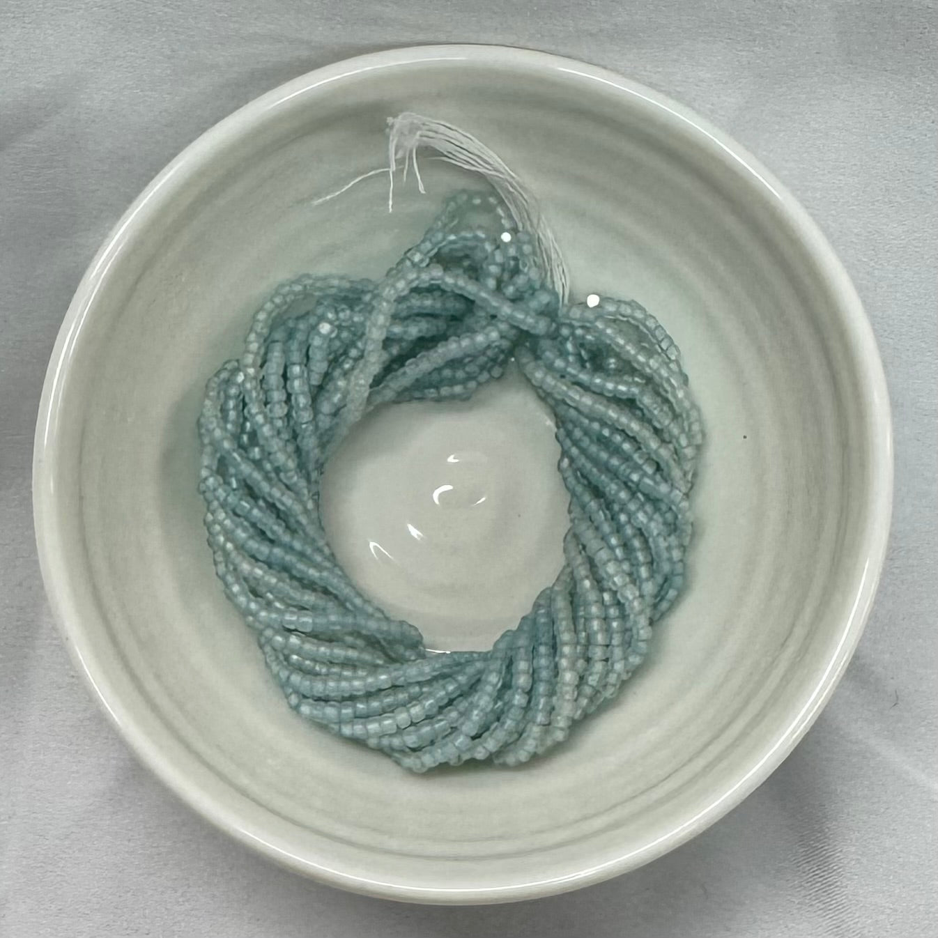 11/0 Charlotte Cut Seed Bead- Opal Pearl Silver Lined Baby Blue  *10g* India Sheen Charlotte Cut Seedbeads