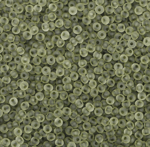 8/0 Japanese Seedbeads, Frosted Matte Olive Green 10g 11/0 TOHO Seed Beads