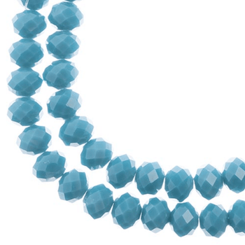 8*10mm Crystal Lane Rondelle, Opaque Dark Blue Rondelle Beads
