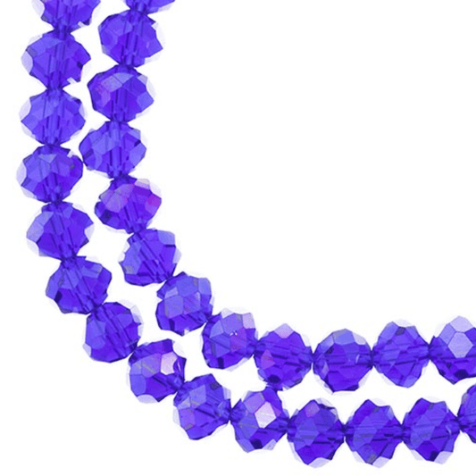 8*10mm Crystal Lane Rondelle, Transparent Sapphire AB Rondelle Beads