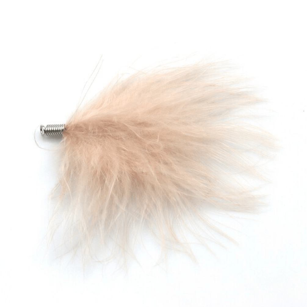 Blush Pink Turkey Feathers 80mm Soft Fluffy Turkey Feather Tassel with one hole silver top, Earring Findings (Sold 5 pair) Earring Findings