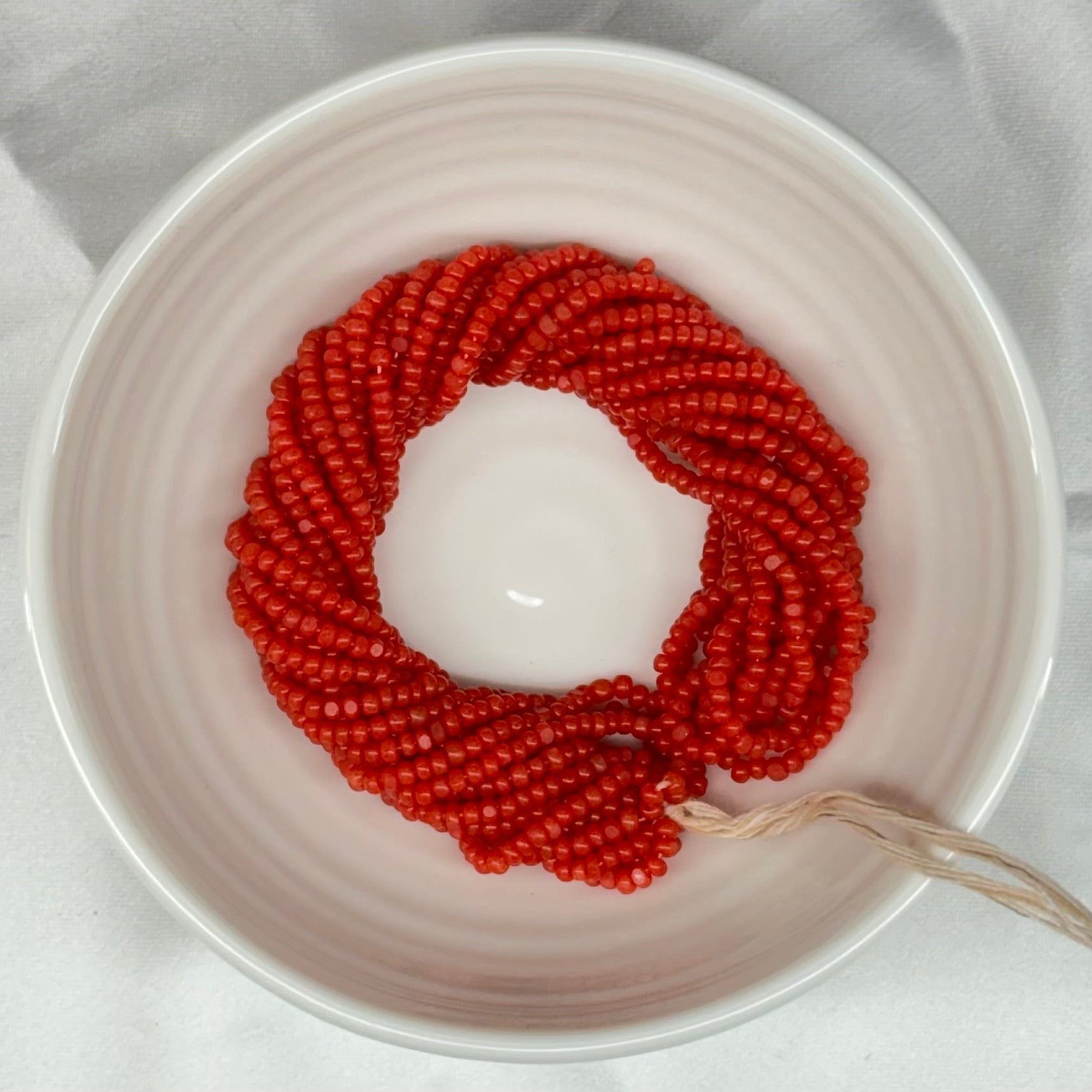 11/0 Charlotte Cut Seed Bead- Opal Hyacinth Orange *10g Hank* India Sheen Charlotte Cut Seedbeads