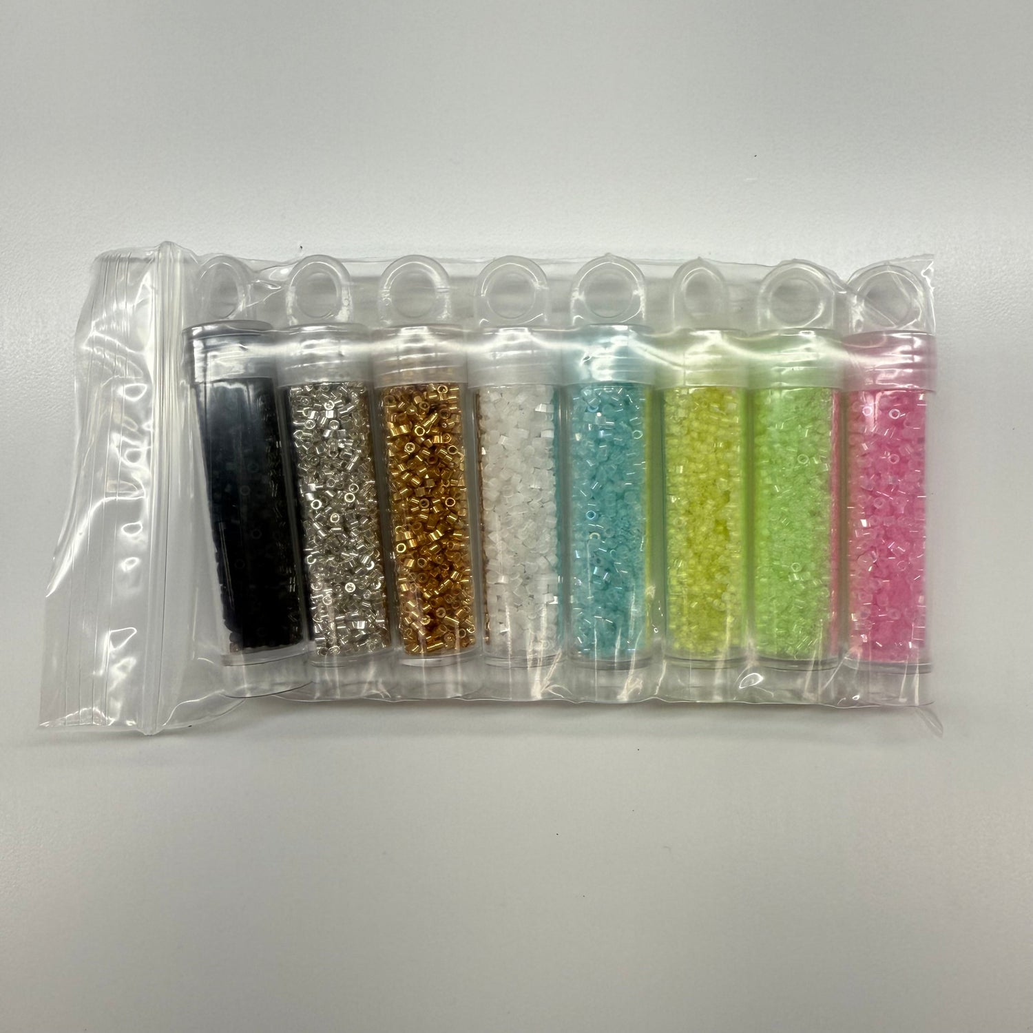 "Easter" Set, 8 x (5g) “Glow In The Dark” 11/0 Cylin Beads, Promotions Cylin Bead 11/0