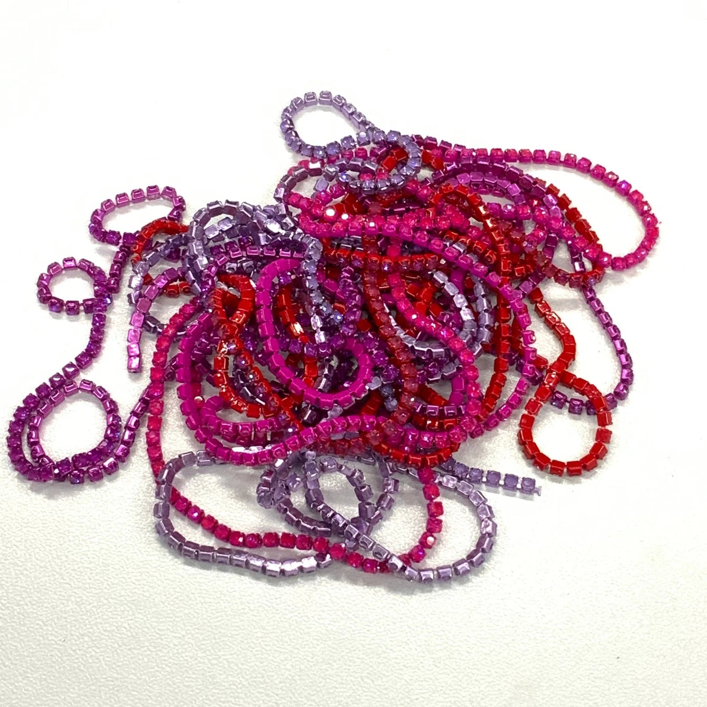 “Love Hearts” Ss6 4 Medal Rhinestone Chain Set Sundaylace Creations & Bling