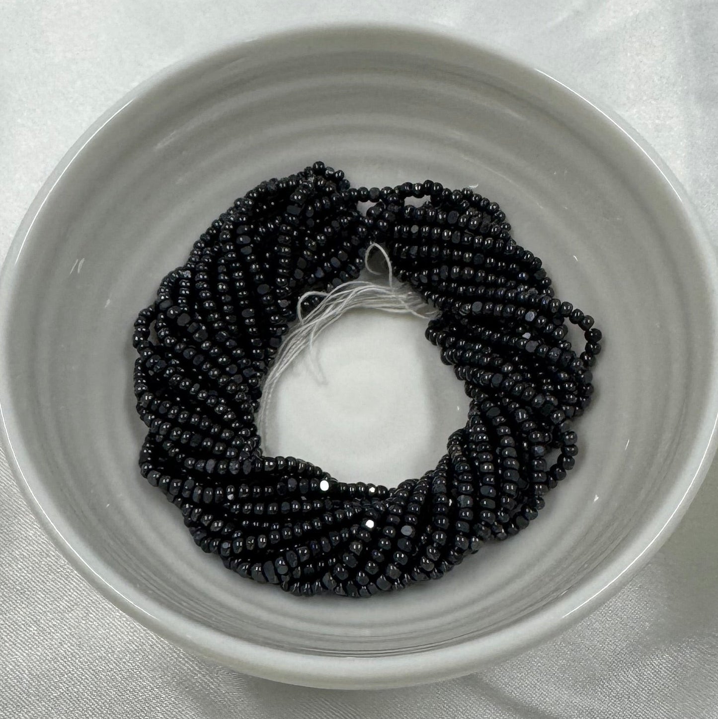 11/0 Charlotte Cut *Premium Seed Bead- Metallic Jet Hematite  *10g Hank* India Sheen Charlotte Cut Seedbeads