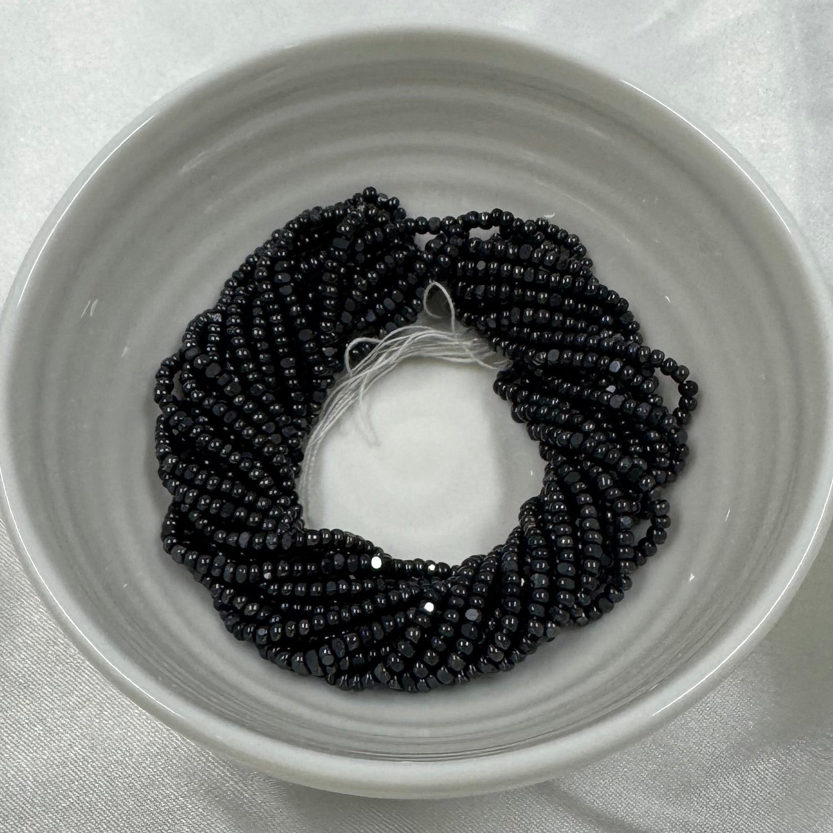 11/0 Charlotte Cut *Premium Seed Bead- Metallic Jet Hematite  *10g Hank* India Sheen Charlotte Cut Seedbeads