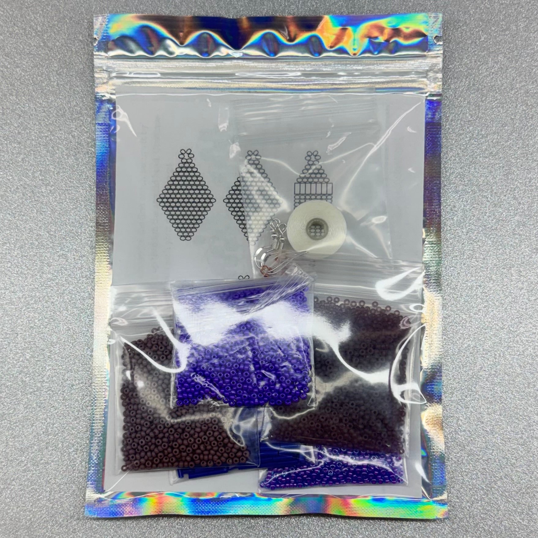 Purple 💜 Themed Dangle Earring Starter Brick Stitch Bead Kit, Promotions Sundaylace Creations & Bling