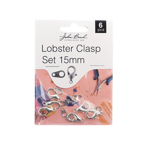 Must Have Findings - Lobster Clasp Set 15mm 6pcs Silver,  New Beader Basics Sundaylace Creations & Bling