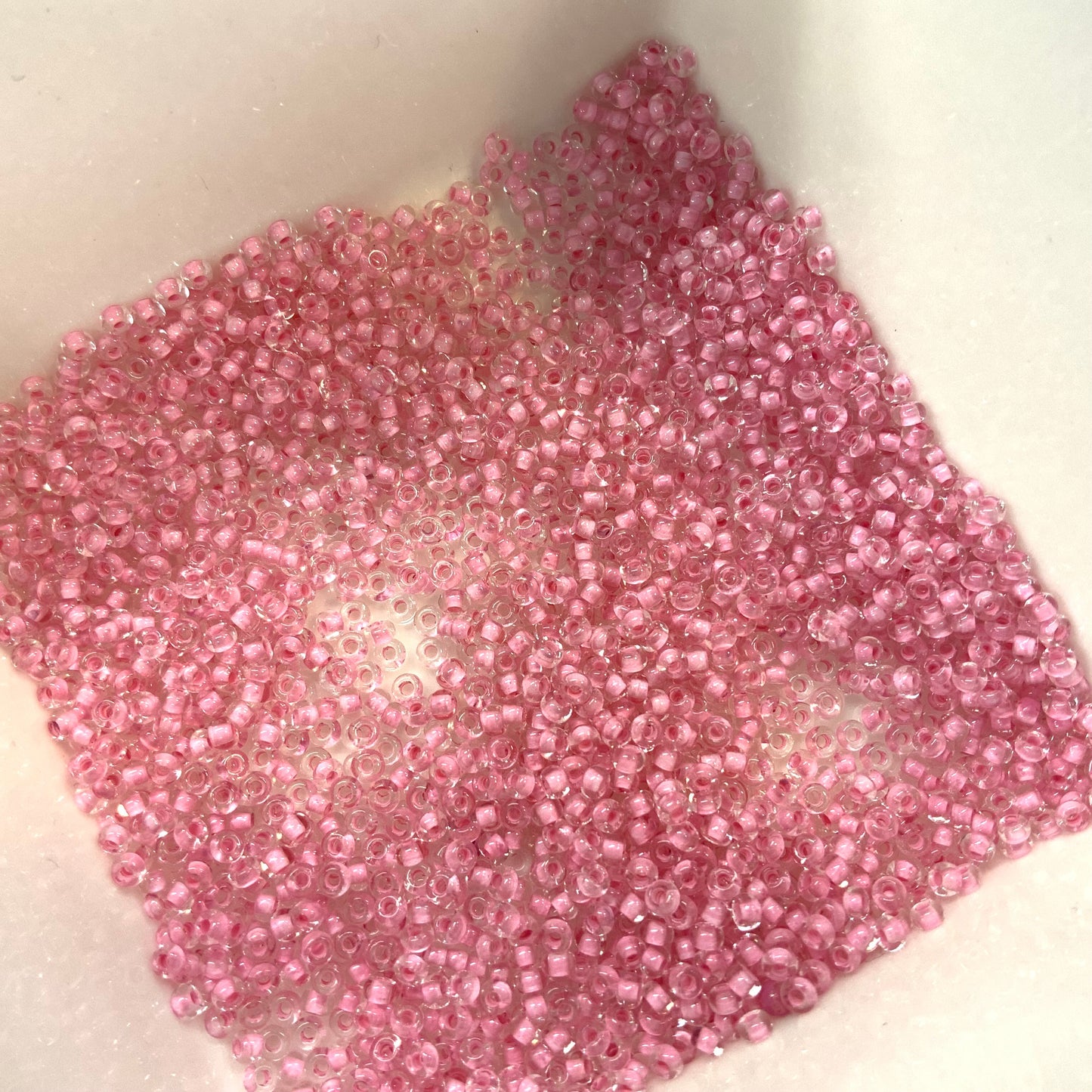 10/0 Pink Colour lined Terra, Preciosa Seed Beads 10/0 Preciosa Seed Beads