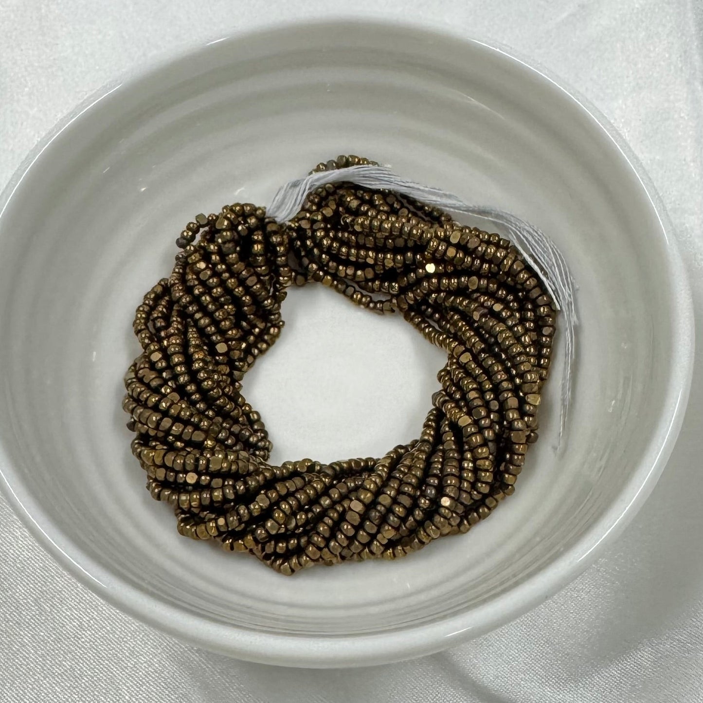 11/0 Charlotte Cut *Premium Seed Bead- Metallic Dorado Dark Gold *10g Hank* India Sheen Charlotte Cut Seedbeads