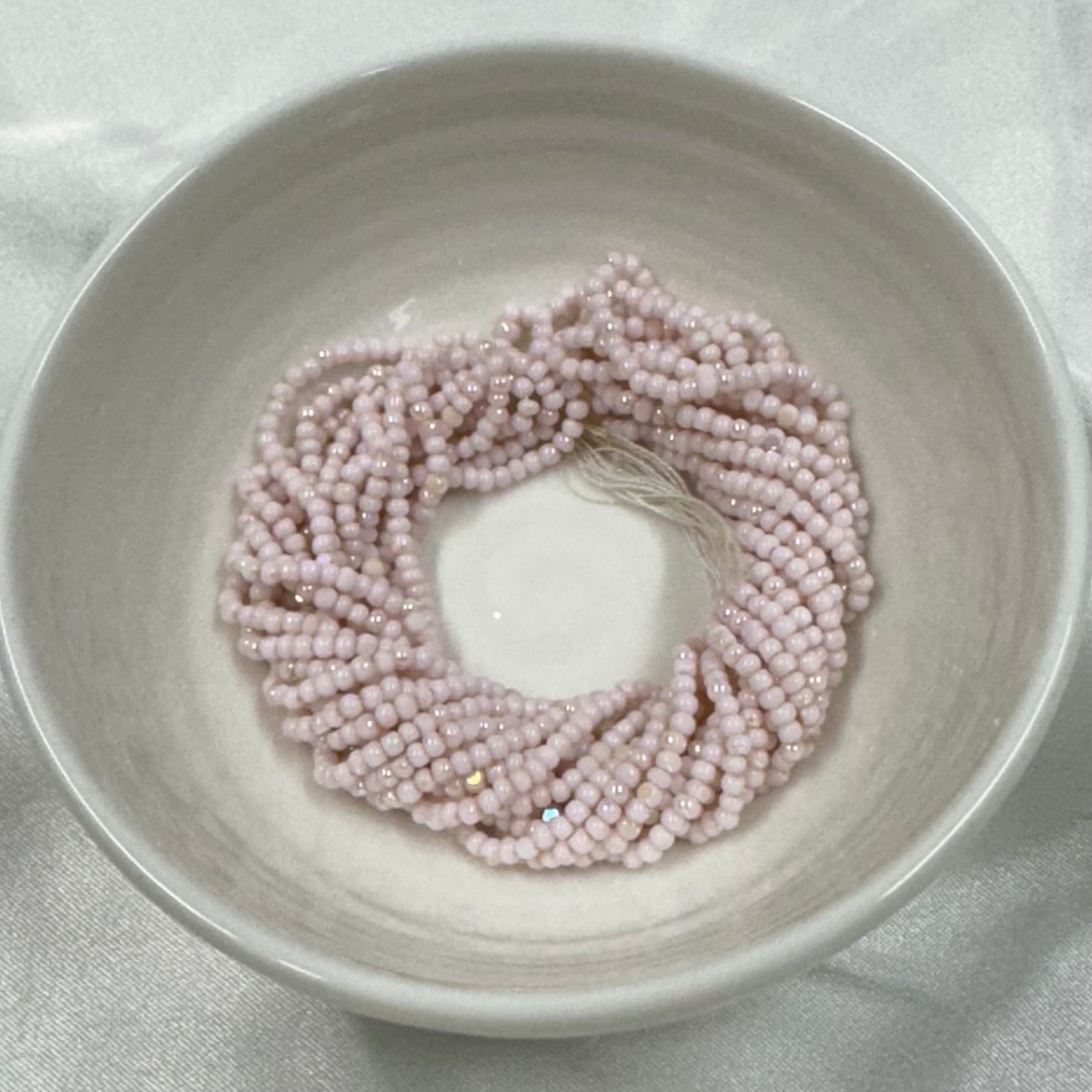 11/0 Charlotte Cut *Premium Seed Bead- Patina Opaque Petal Pink Aurore Boreale *10g Hank* India Sheen Charlotte Cut Seedbeads