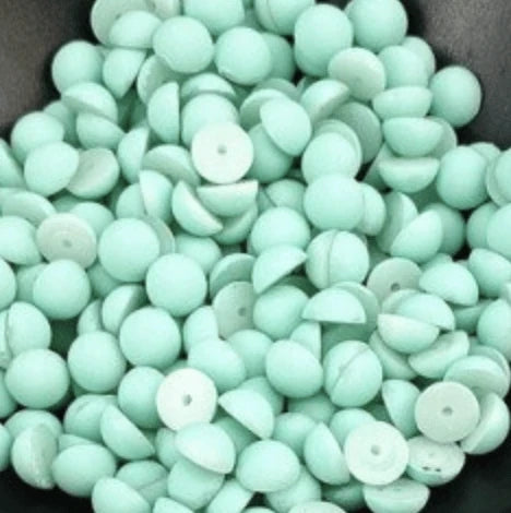 8mm Mint Teal Matte Pearl Mini Rivoli