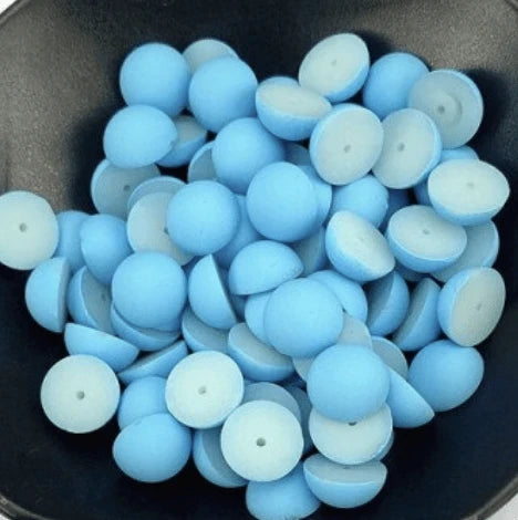 8mm Light Blue Matte Pearl Mini Rivoli