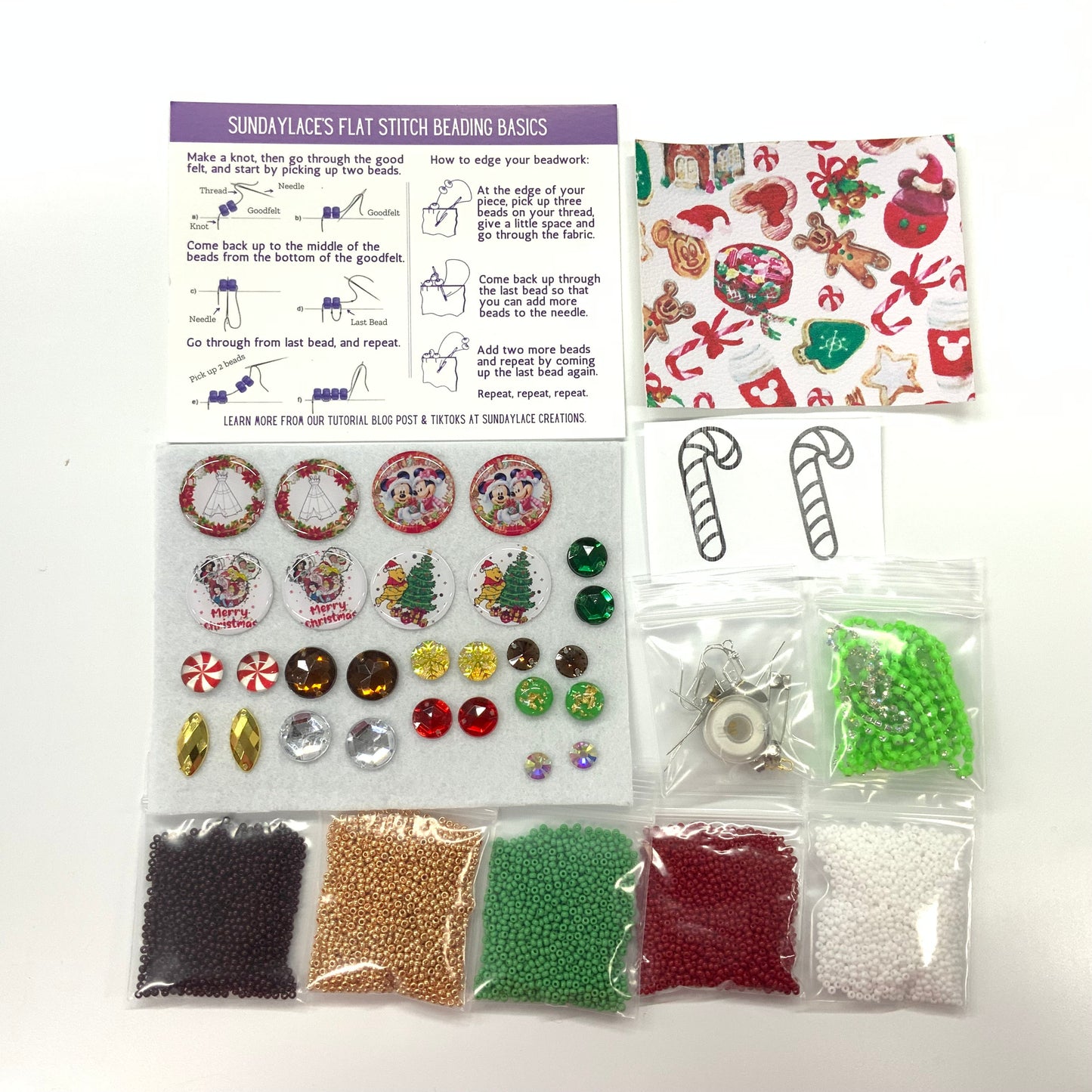 "Christmas Mouse" Starter Beading kit, Promotions Sundaylace Creations & Bling