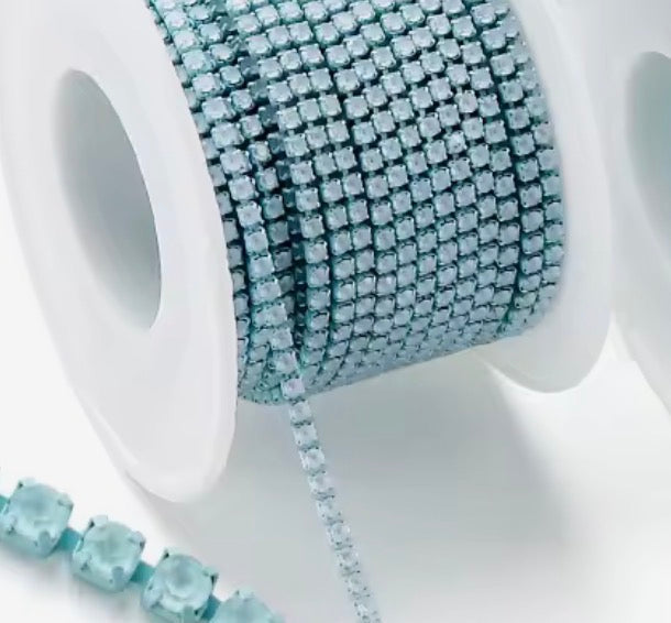 Ss6 Mocha Light Blue (Sold in 36in) Sundaylace Creations & Bling