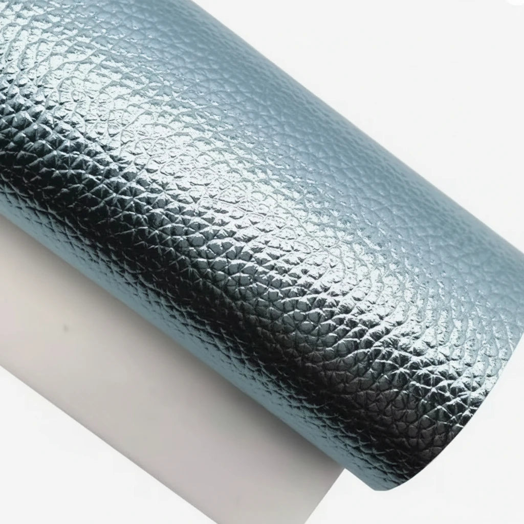 20*30cm Steel Blue with Leather Texture Finish, Leatherette Sheet Leatherette