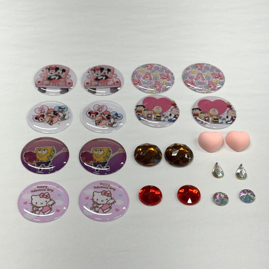 "Love" 11 Pairs of Resin Gem Set, Promotions Sundaylace Creations & Bling