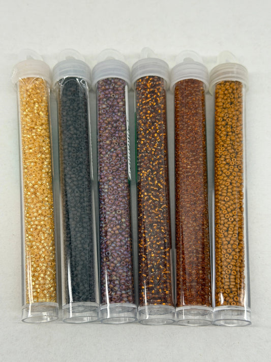 “Autumn Coffee Time” Topaz 6 x 11/0 Miyuki Seed Beads Bundle, Promotions Miyuki Seedbeads