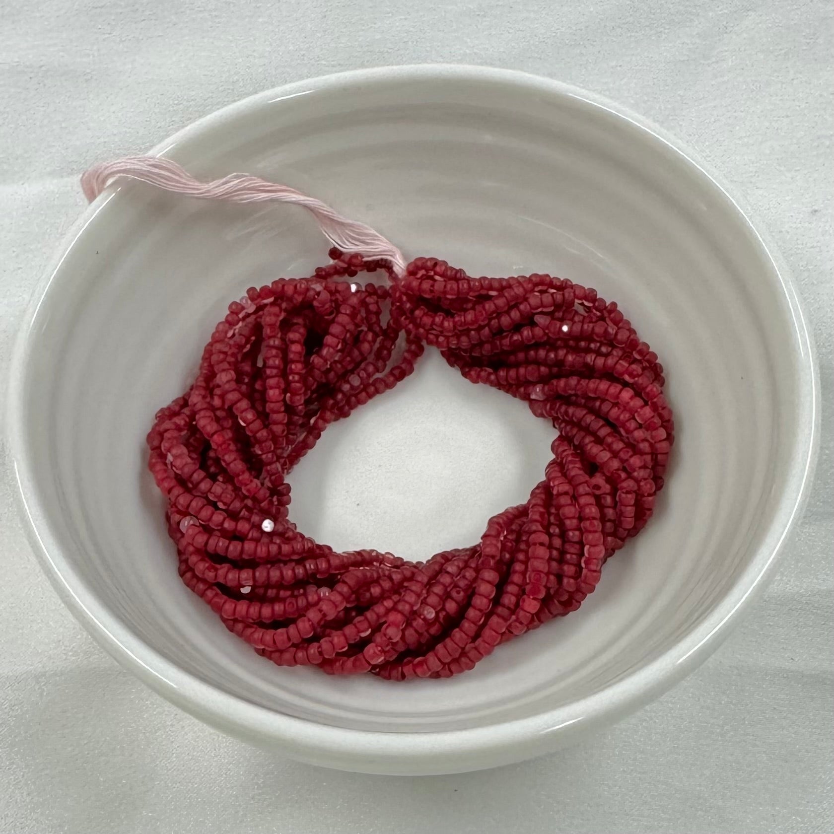 11/0 Charlotte Cut Seed Bead- Crystal Matt Ruby Lined  *10g Hank* India Sheen Charlotte Cut Seedbeads